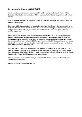 A preview of a PDF biography for Sharood, Harold John
